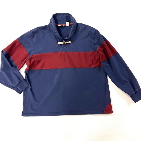 Orvis Shirts Orvis Mens Duffle Shawl Collar Navy Bluemaroon Heavy